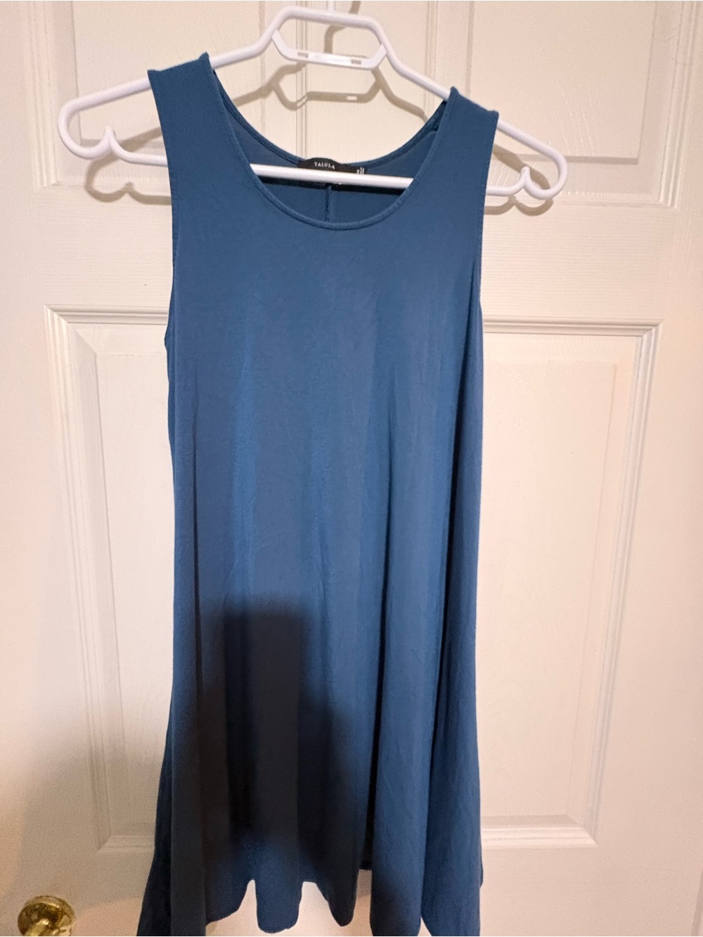 Talula Slate Blue Sleeveless Swing Tank - Picture 2 of 4